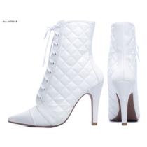 Bota Bico Fino Feminina Cacharrel Material Espumado Conforto Salto 10 cm Luxo Noiva festa Casamento Bota Bico Fino Feminina Cacharrel Material Espumado Conforto Salto 10 cm Luxo Noiva festa Casamento