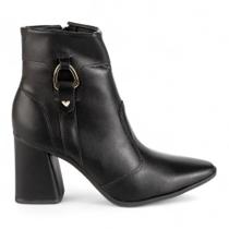 Bota Bico Fino Feminina Mississipi Cano Curto Confortável Bota Bico Fino Feminina Mississipi Cano Curto Confortável