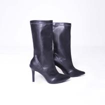 Bota Bico Fino Stretch Napa Preto