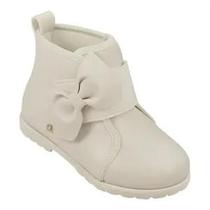 Bota Boot Coturno Infantil Pampili Rubi Laço Tira Autocolante Estiloso