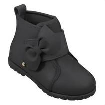 Bota Boot Coturno Infantil Pampili Rubi Laço Tira