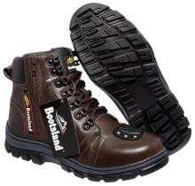 Bota Bootsland Motociclista Masculina Fecho em Ziper em Cour