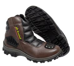 Bota Bootsland Motociclista Masculina Fecho em Ziper em Cour