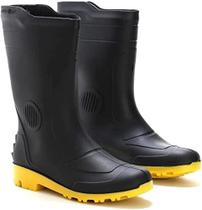 Bota borracha cano medio preta/amarelo n36 grendene