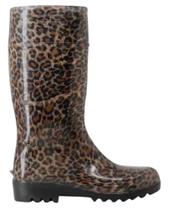 Bota Borracha Galocha Feminina Impermeável Baspan Onça Bota Borracha Galocha Feminina Impermeável Baspan Onça