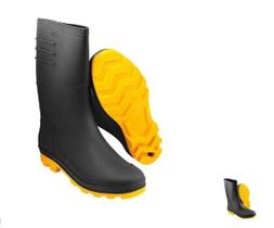 Bota Borracha Galocha Polaina Chuva Vonder Preta Solado Amarelo Moto Motoboy Solado Bota Borracha Galocha Polaina Chuva Vonder Preta Solado Amarelo Moto Motoboy Solado