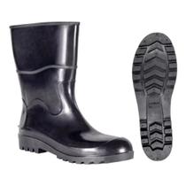 Bota Borracha Galocha PVC Cano Médio Preta Cartom CA32169