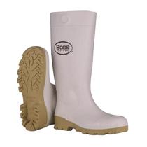Bota BOSS PVC branca 10 EUA 41 cm de altura Bota BOSS PVC branca 10 EUA 41 cm de altura