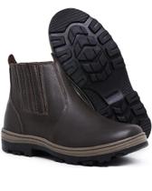 Bota Botina Bjorn Em Couro Trabalho - Passeio Sola Tratorada Bota Botina Bjorn Em Couro Trabalho - Passeio Sola Tratorada
