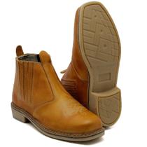 Bota Botina Cano Curto Masculina Rodeio Country Couro Bruta