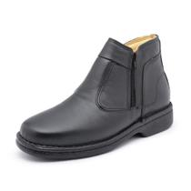 Bota Botina Confort em Couro Masculino