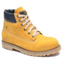 Bota botina coturno Adventure Couro Legitimo Yellow Boot 445