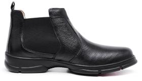 Bota Botina Coturno Chelsea Masculino Ortopedico De Conforto Anatomico Linha Medica Preto