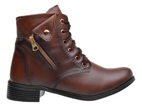 Bota Botina Coturno Feminina Cano Curto Casual