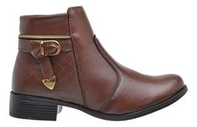 Bota Botina Coturno Feminina Cano Curto Casual Bota Botina Coturno Feminina Cano Curto Casual