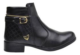Bota Botina Coturno Feminina Cano Curto Casual