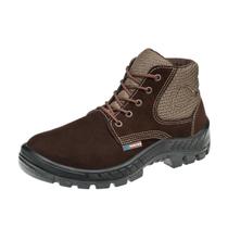 Bota Botina Coturno Marrom Nobuck Com Cadarço 50B26CB