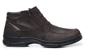 Bota Botina Coturno Masculino Ortopedico De Conforto Anatomico Linha Medica Ziper Cafe