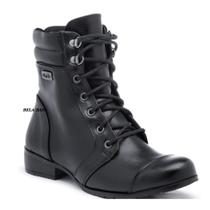 Bota Botina Coturno Militar Feminina Cano Médio (JO600)