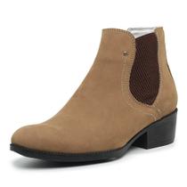Bota Botina Country Feminina Top Franca Shoes Bege
