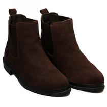 Bota Botina Country Marrom Botina Camurça Resistente