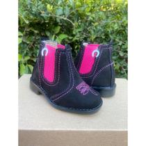 Bota Botina Country Preta Rodeio menina Feminino Infantil BOIADEIRA 100%Couro!!! Bota Botina Country Preta Rodeio menina Feminino Infantil BOIADEIRA 100%Couro!!!