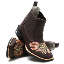 Bota Botina Country Texana feminina Bico Quadrado Original cavalgada Bota Botina Country Texana feminina Bico Quadrado Original cavalgada