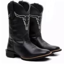 Bota Botina Country Texana Unissex Desenhada Branca