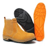 Bota Botina Couro Nobuck Masculino