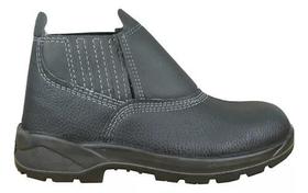 Bota Botina De Segurança Bico Pvc Couro C/ Elástico Idol
