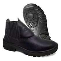 Bota Botina De Segurança C Elástico Couro Pedreiro Bico Pvc Bota Botina De Segurança C Elástico Couro Pedreiro Bico Pvc