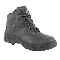 Bota Botina de Segurança e Trilha Ecosafety PS410 Preto Bico PVC