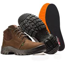 Bota Botina de Segurança Ecosafety PS139 Café Bico PVC + Palmilha gel CA 40677