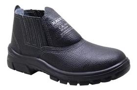 Bota Botina De Segurança Masculino Couro Bico Pvc Original.