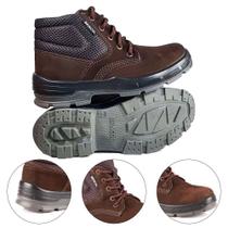 Bota botina de segurança nobuck dubai bico pvc - bracol