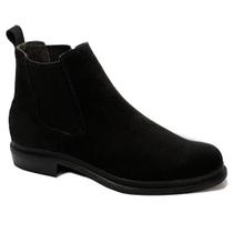 Bota Botina Em Couro Country Cano Curto Butina Preta