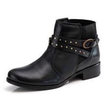 bota botina feminina classica em couro Durabilidade