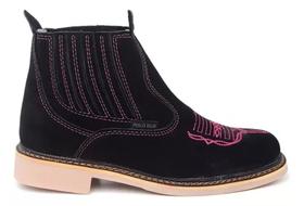 Bota Botina Feminina Country Rodeio Cowgirl Cano Curto Bota Botina Feminina Country Rodeio Cowgirl Cano Curto