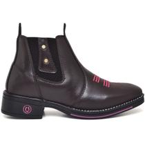 Bota Botina Feminina Texana Bico Quadrado Confortável Com Zíper ou Pedra