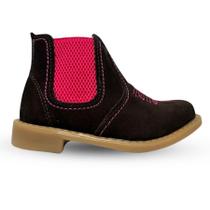 Bota Botina Infantil Rosa Couro Legitimo Bota Botina Infantil Rosa Couro Legitimo
