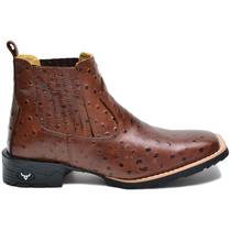 Bota Botina Masculina Cano Curto Country Texana Brete Boots Moderna