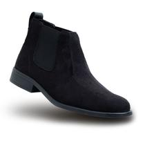 Bota Botina Masculina Country Chelsea Bico Redondo Camurcinha Elástico Bico Fino Macia Confortável 9010