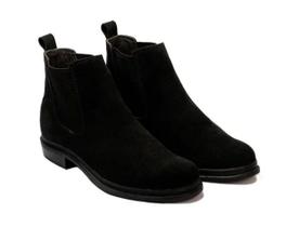 Bota Botina Masculina Country Couro Butina Preta Bota Botina Masculina Country Couro Butina Preta