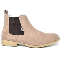 Bota Botina Masculina Couro Moda Country Casual Elástico Lateral Sola Leve Estilo e Conforto