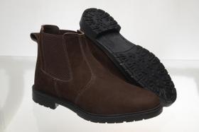 Bota Botina Masculina em Couro Café Camurça Bota Botina Masculina em Couro Café Camurça