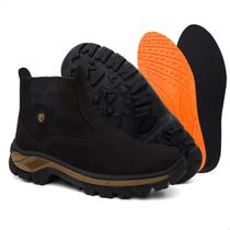 Bota Botina Masculina em Couro Impermeável com Palmilha Gel Confortável Bota Botina Masculina em Couro Impermeável com Palmilha Gel Confortável