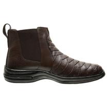 Bota Botina Masculina Escamada Couro Legítimo Bota Botina Masculina Escamada Couro Legítimo