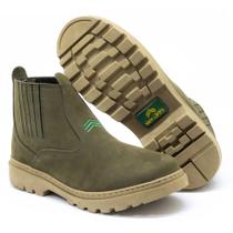 Bota Botina Masculina New Couro Legítimo Agriculture Sola Costurada - RM