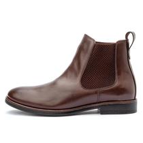 Bota Botina Masculino Couro Legitimo Tradicional Country Forro Couro