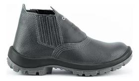 Bota Botina Segurança Crival Bico Pvc Trabalho Elástico Epi